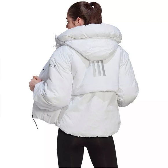 NWT Adidas Terrex My Shelter cold.rdy Jacket Women’s White Puffer Jacket Goose L - Picture 3 of 16